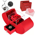 Valentine's Rose Necklace Gift Box